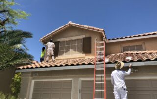 Exterior paint application